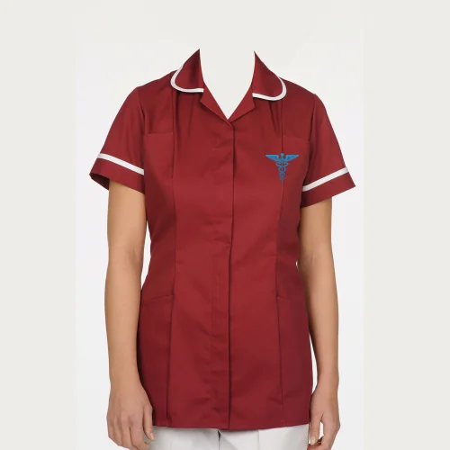 red brown nurse uniform